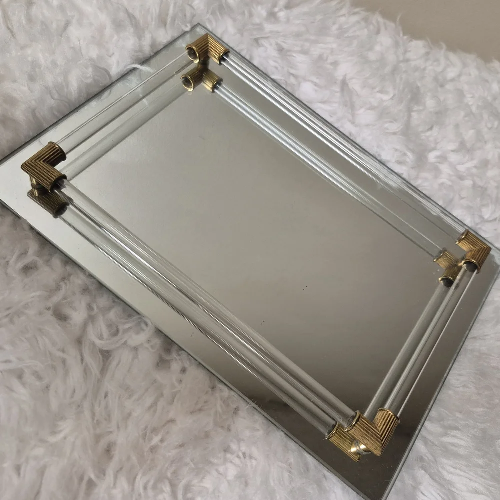 Luxurious Gold and Silver Vanity Tray